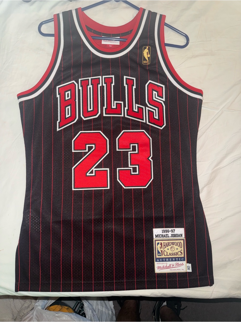 Mitchell & Ness Chicago Bulls Black Red #23 Jersey